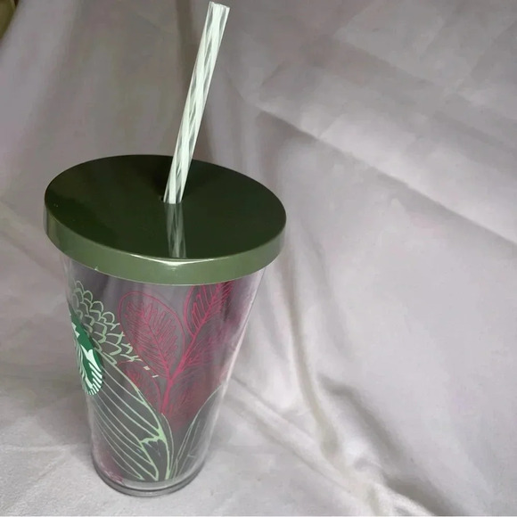 Fall 2019 16oz Limited Edition Starbucks Chrysanthemums Flowers Leaves Tumbler - Picture 2 of 3